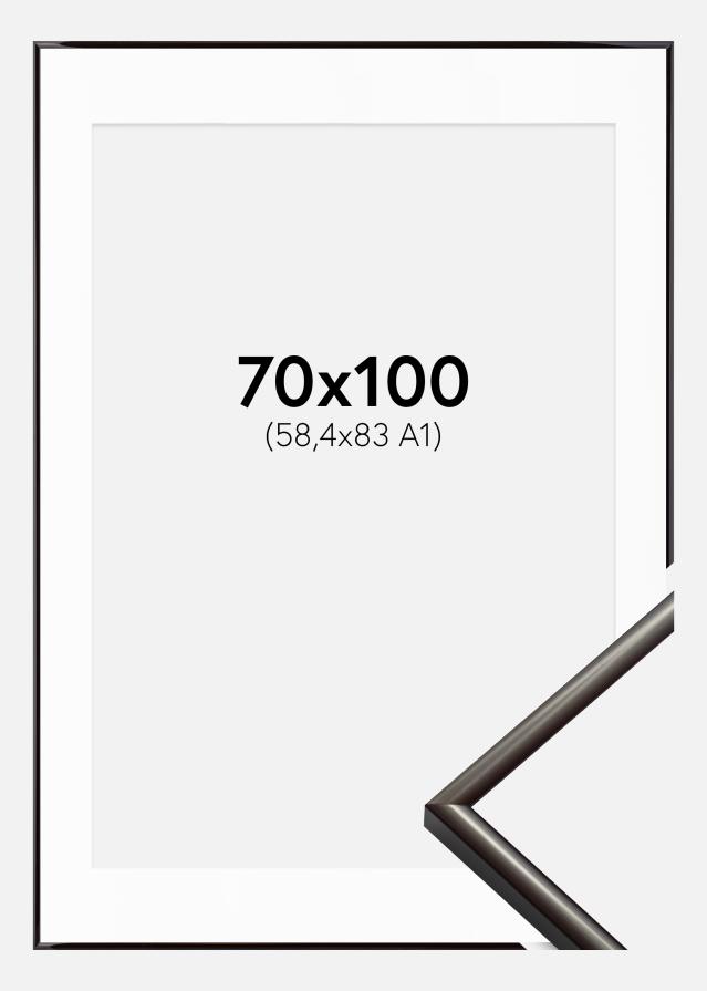 Ram med passepartou Fotolijst New Lifestyle Espresso Brown 70x100 cm - Passe-partout Wit 59,4x84 cm