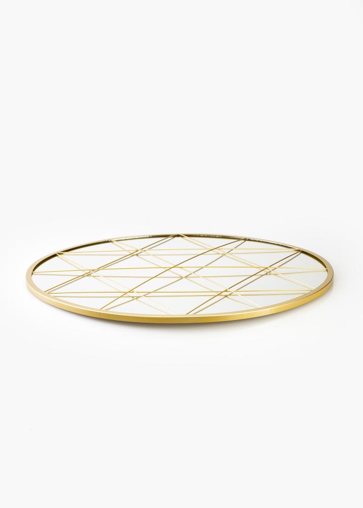KAILA KAILA Ronde Spiegel Triangles - Goud 35 cm Ø