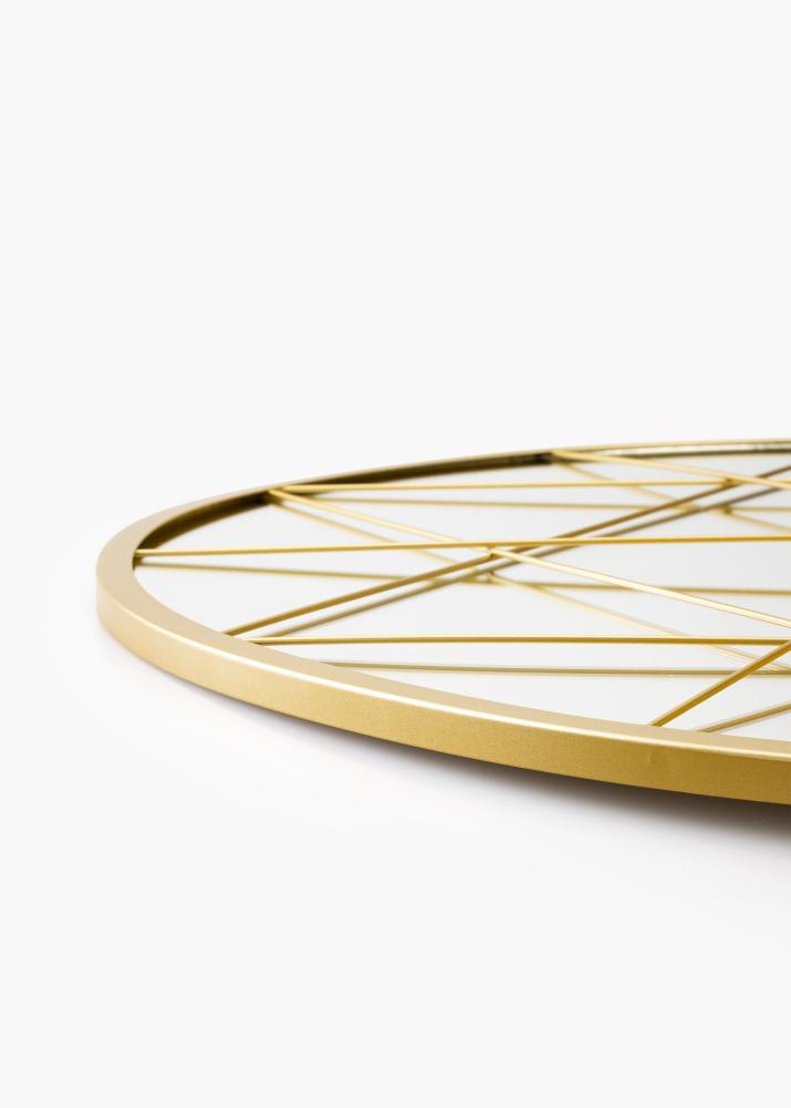 KAILA KAILA Ronde Spiegel Triangles - Goud 35 cm Ø