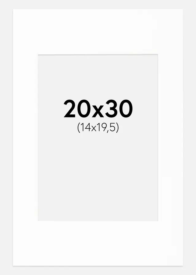 Galleri 1 Passe-partout Canson Wit (Witte kern) 20x30 cm (14x19,5)