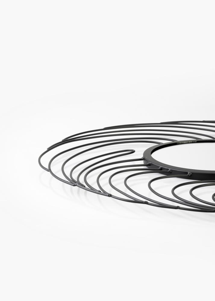 KAILA KAILA Spiegel Storm - Zwart 50 cm Ø