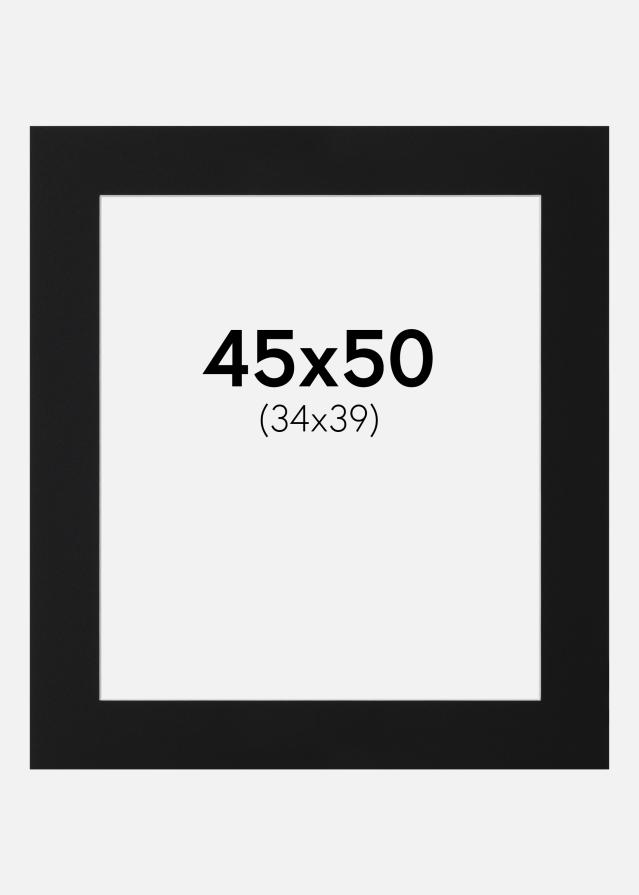 Artlink Passe-partout Zwart Standaard (Witte kern) 45x50 cm (34x39)