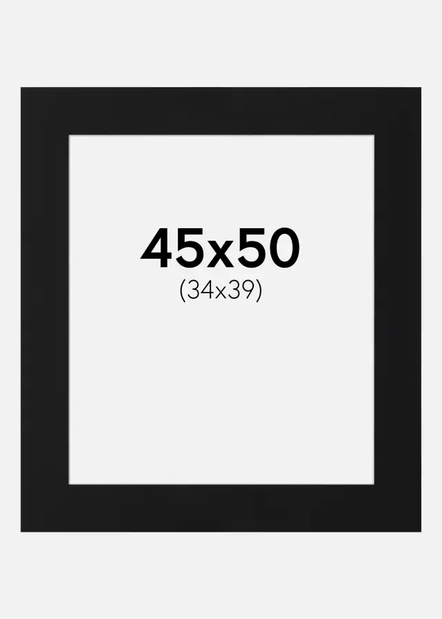 Artlink Passe-partout Zwart Standaard (Witte kern) 45x50 cm (34x39)