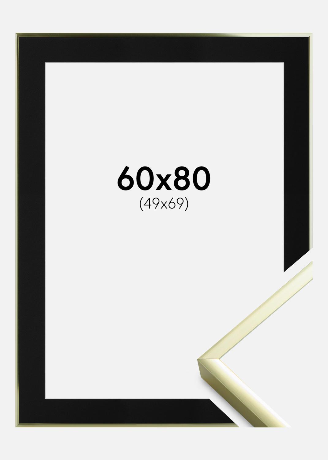Product Image for Fotolijst Poster Frame Aluminium Gold 60x80 cm - Passe-partout Zwart 50x70 cm