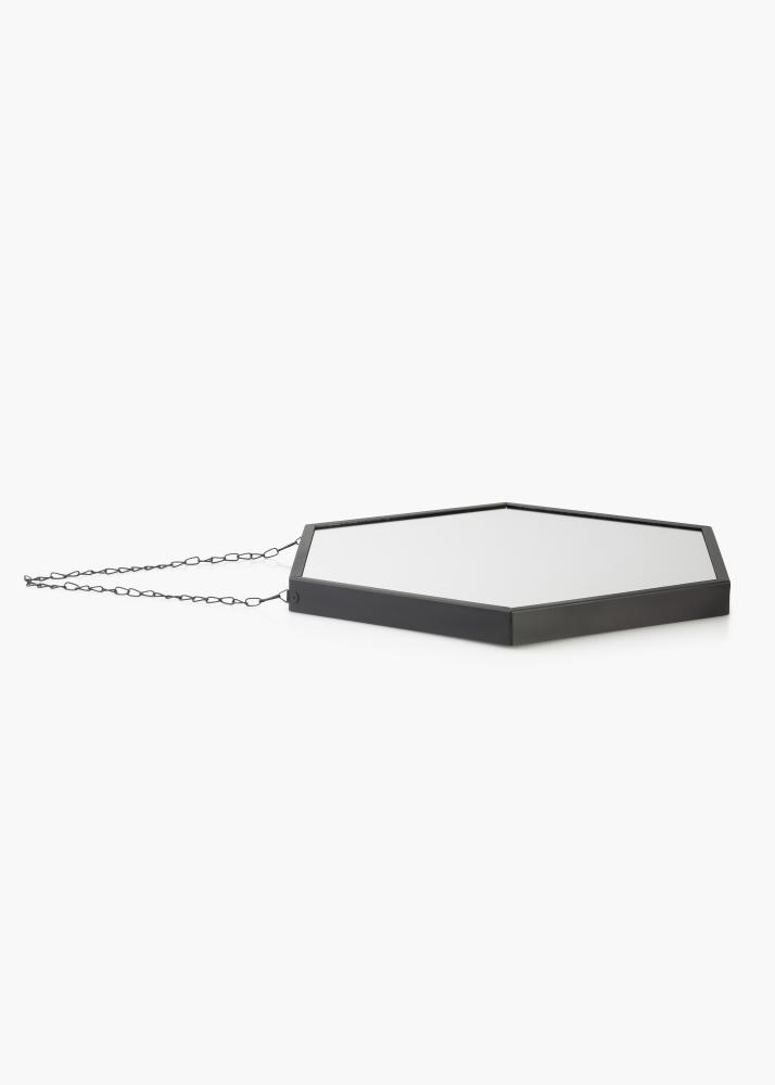KAILA KAILA Spiegel Hex Chain - Zwart 39x45 cm