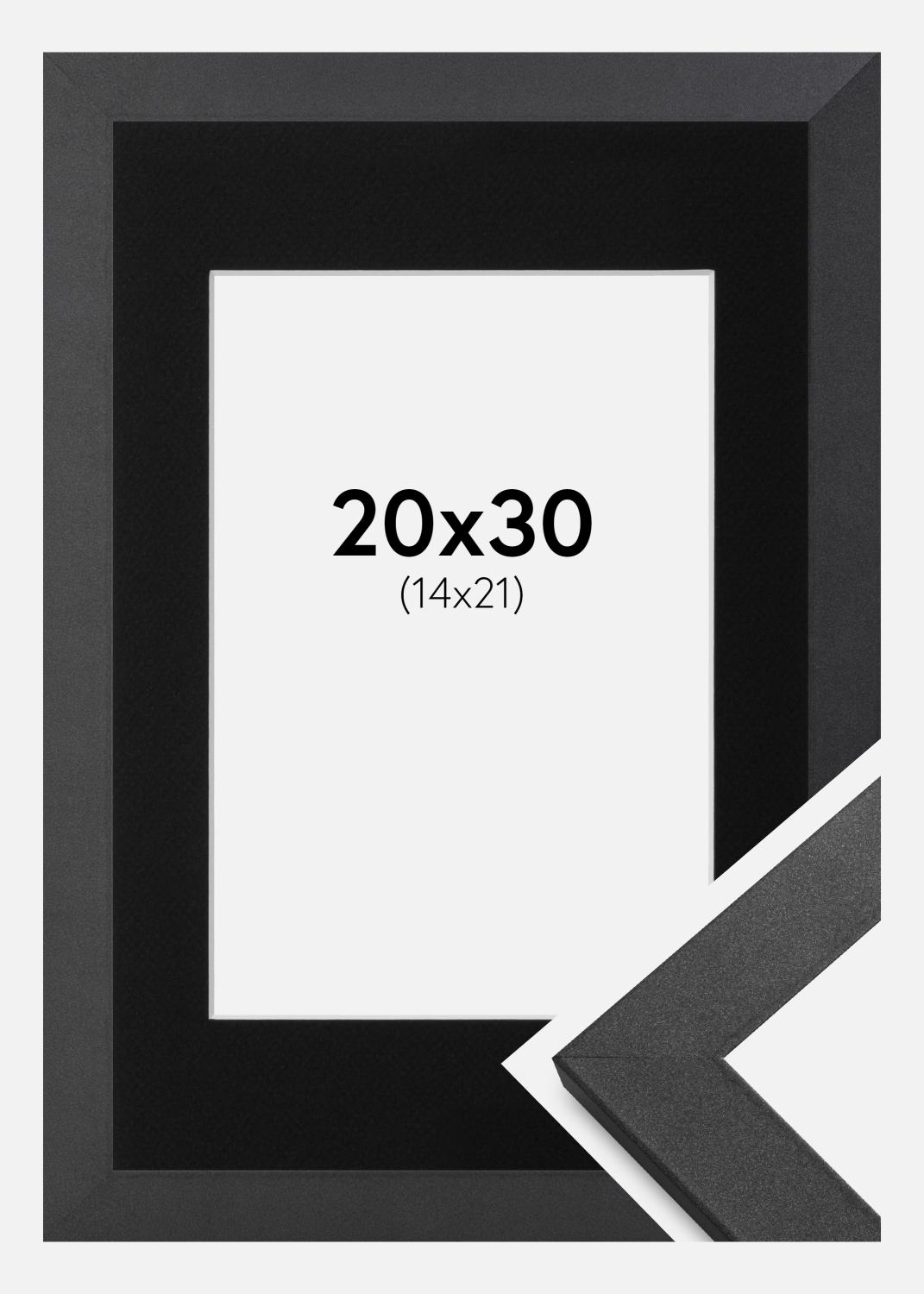 Product Image for Fotolijst Graphite Wood 20x30 cm - Passe-partout Zwart 15x22 cm
