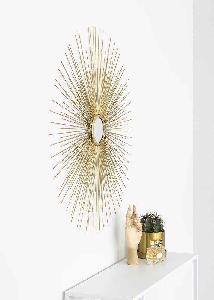 KAILA KAILA Ronde Spiegel Sunrays - Goud 80 cm Ø