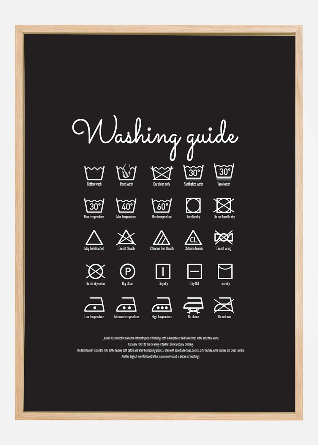Product Image for Washing guide - Black Poster (30x40 cm)