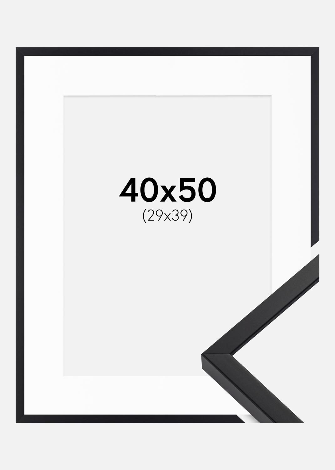 Product Image for Fotolijst E-Line Zwart 40x50 cm - Passe-partout Wit 30x40 cm