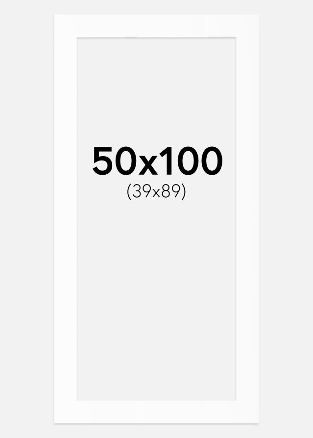 Artlink Passe-partout Wit Standaard (Witte kern) 50x100 cm (39x89)