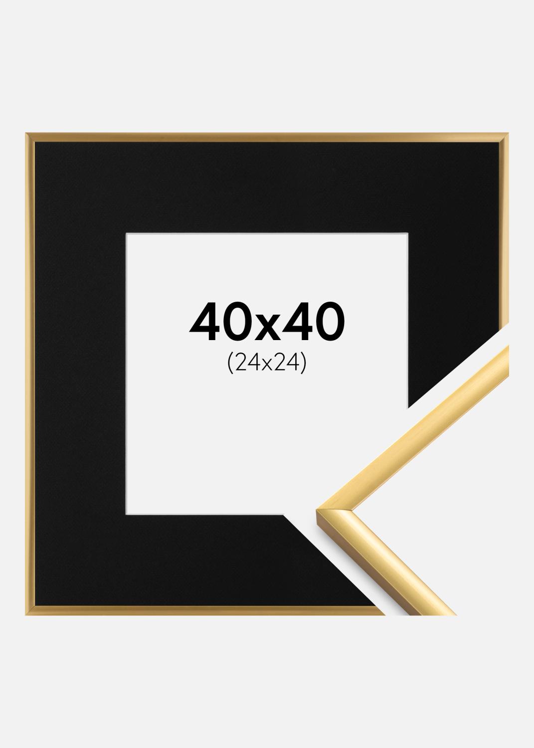 Product Image for Fotolijst New Lifestyle Shiny Gold 40x40 cm - Passe-partout Zwart 25x25 cm