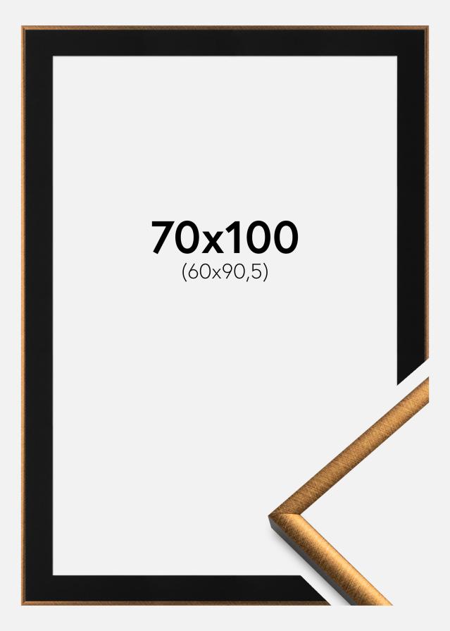 Ram med passepartou Fotolijst New Lifestyle Brons 70x100 cm - Passe-partout Zwart 61x91,5 cm
