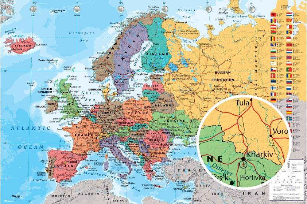 GB Eye Map - Europe Poster