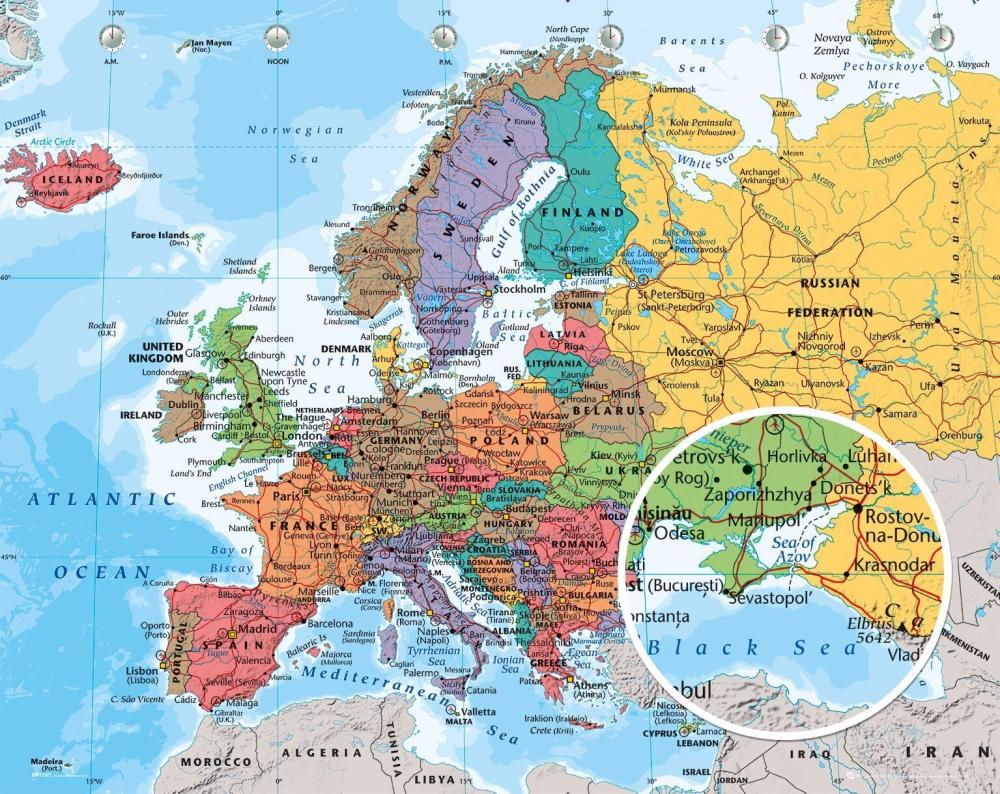 GB Eye Map - Europe Poster
