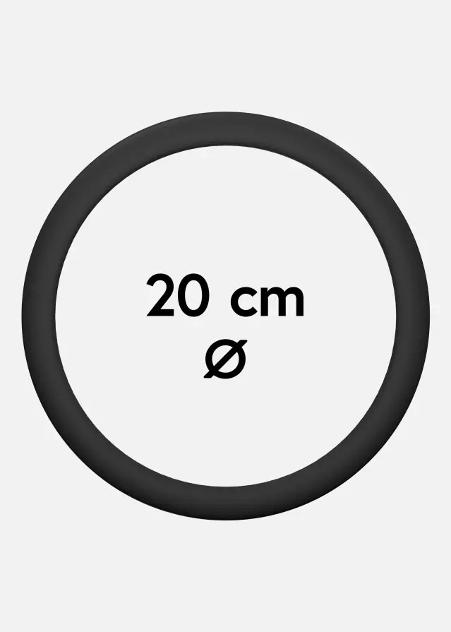 BGA Ronde Fotolijst Acrylglas Zwart 20 cm Ø