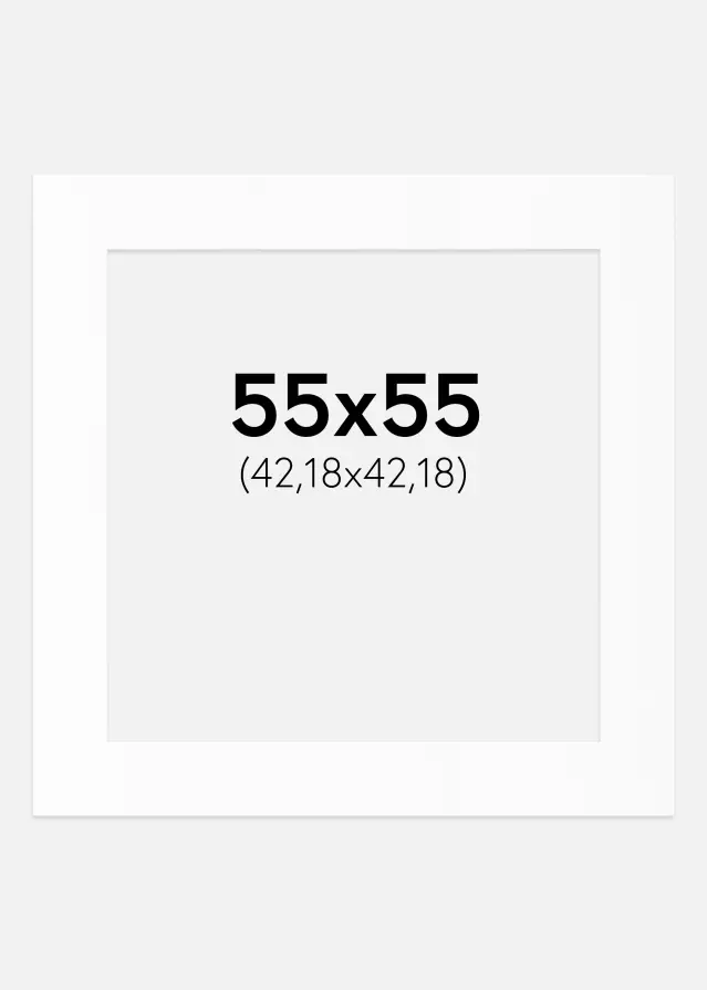 Artlink Passe-partout Wit Standaard (Witte kern) 55x55 cm (42,18x42,18)