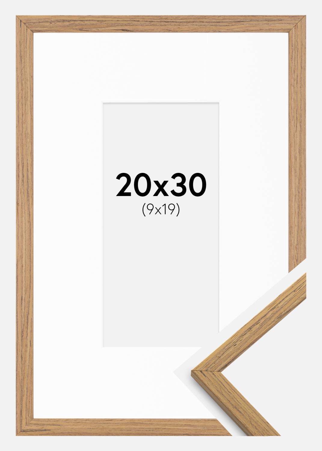Product Image for Fotolijst Edsbyn Teak 20x30 cm - Passe-partout Wit 10x20 cm