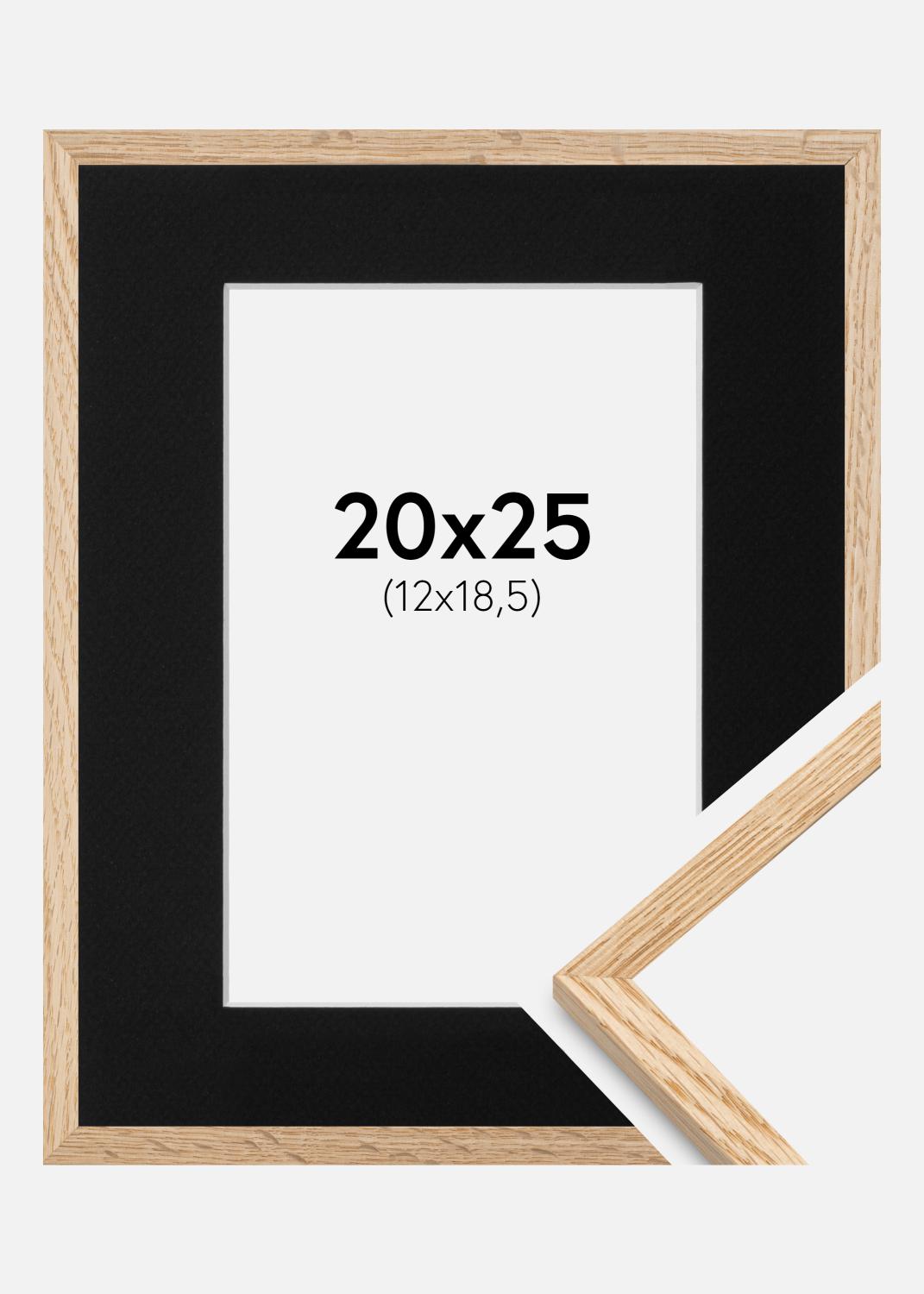 Product Image for Fotolijst Smal Eikenhout 20x25 cm - Passe-partout Zwart 13x19,5 cm
