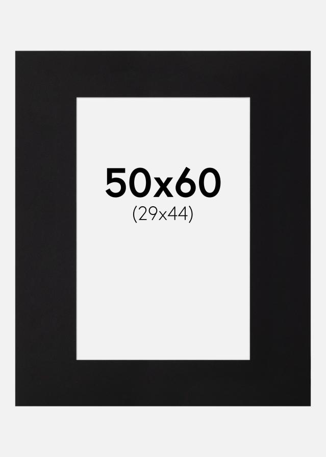 Artlink Passe-partout Zwart Standaard (Witte kern) 50x60 cm (29x44)