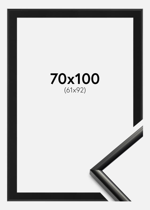 Ram med passepartou Fotolijst New Lifestyle Zwart 70x100 cm - Passe-partout Zwart 62x93 cm