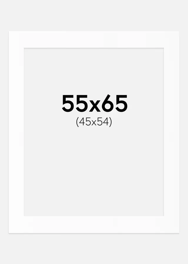 Artlink Passe-partout Wit Standaard (Witte kern) 55x65 cm (45x54)