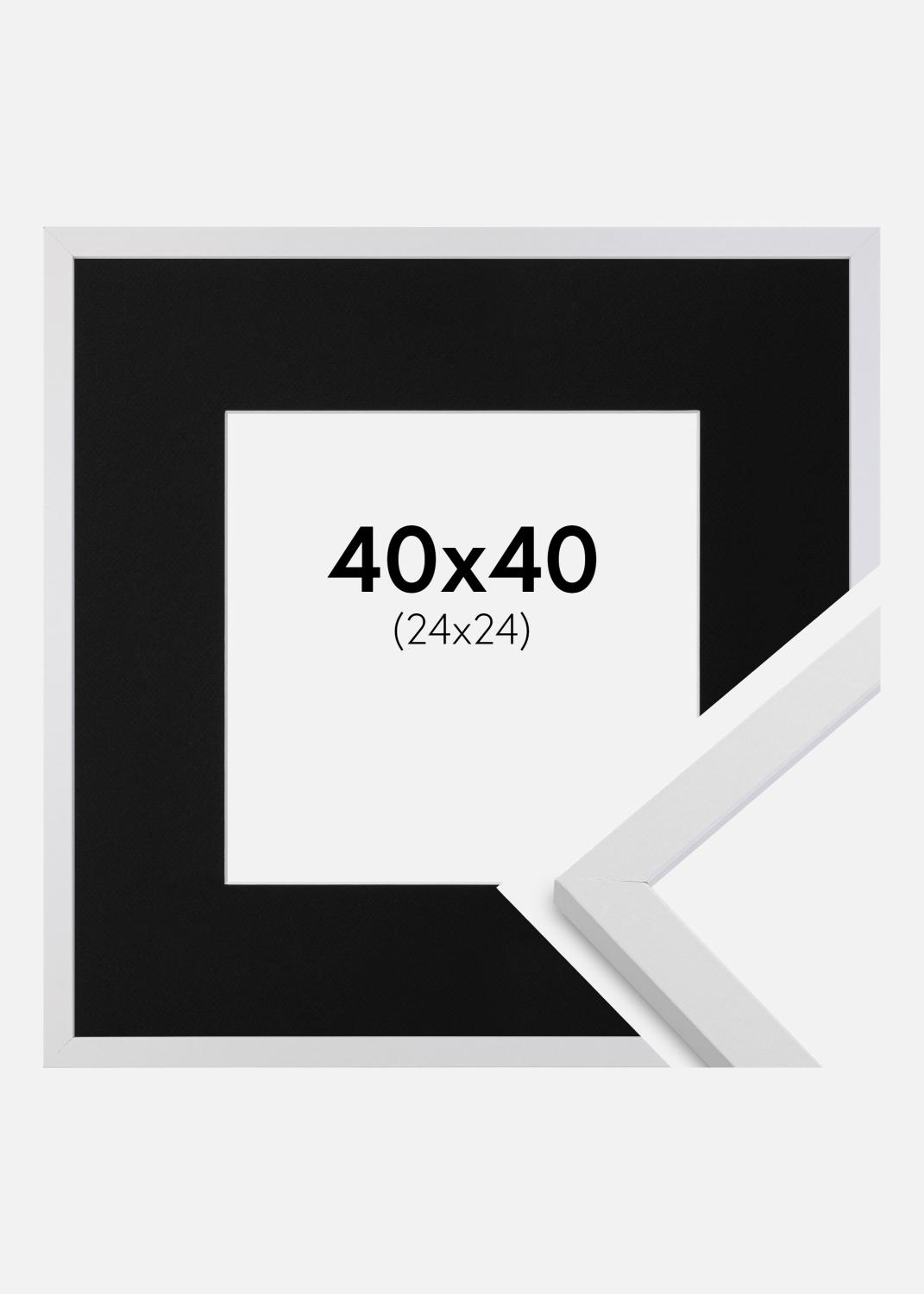 Product Image for Fotolijst Trendy Wit 40x40 cm - Passe-partout Zwart 25x25 cm