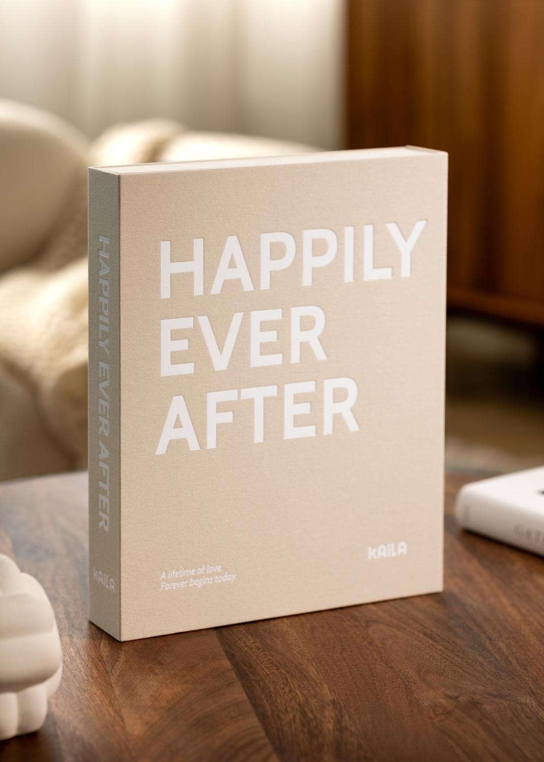 Product Image for KAILA HAPPILY EVER AFTER Creme - Coffee Table Photo Album (60 Zwarte zijden)