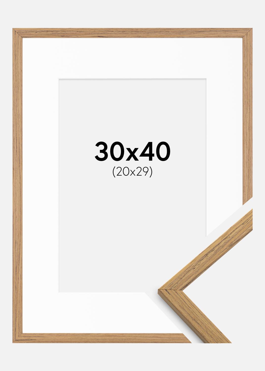 Product Image for Fotolijst Edsbyn Teak 30x40 cm - Passe-partout Wit 21x30 cm
