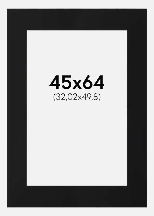 Artlink Passe-partout Zwart Standaard (Witte kern) 45x64 cm (32,02x49,8)