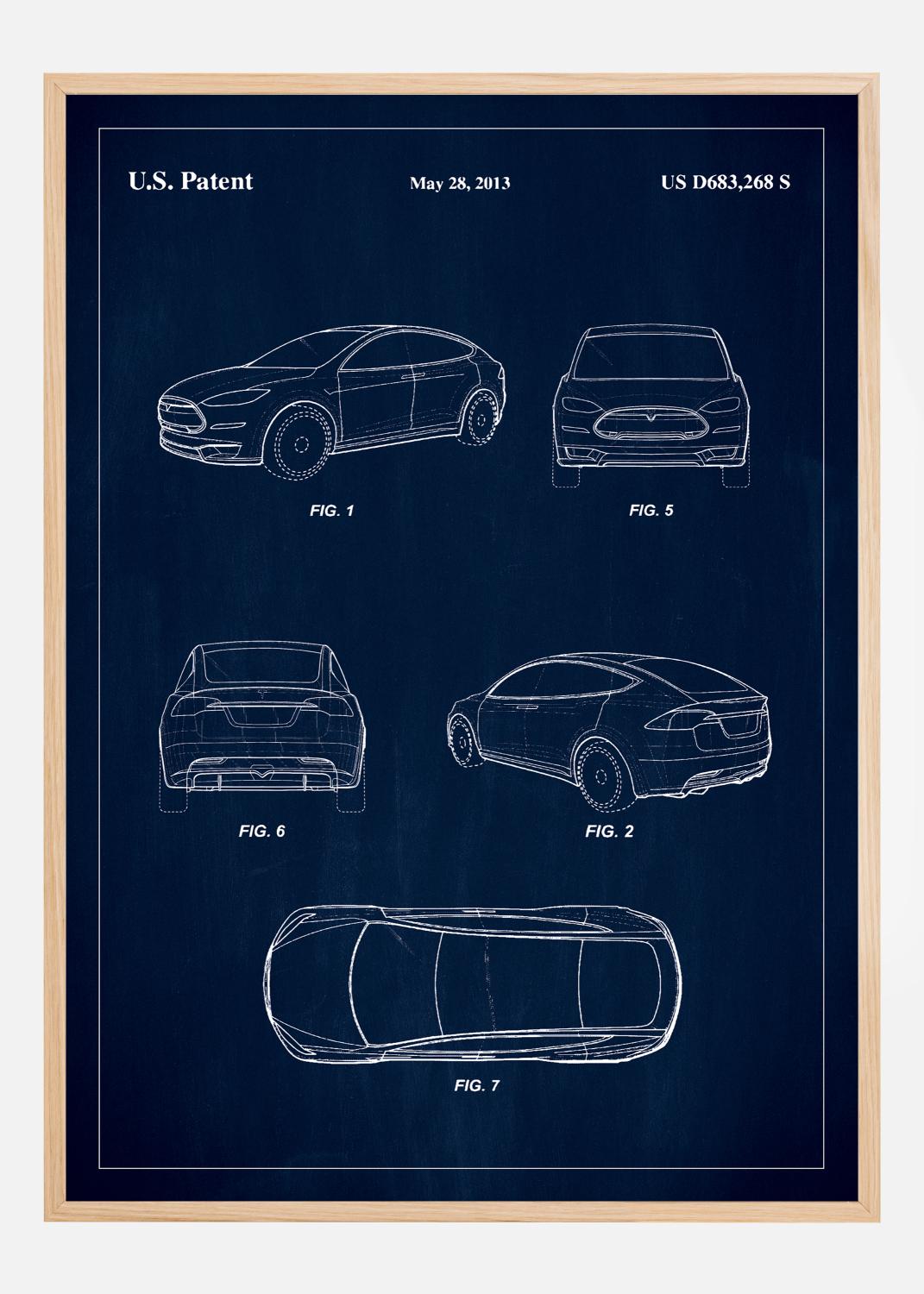 Product Image for Patent Print - Tesla - Blue Poster (21x29,7 cm (A4))
