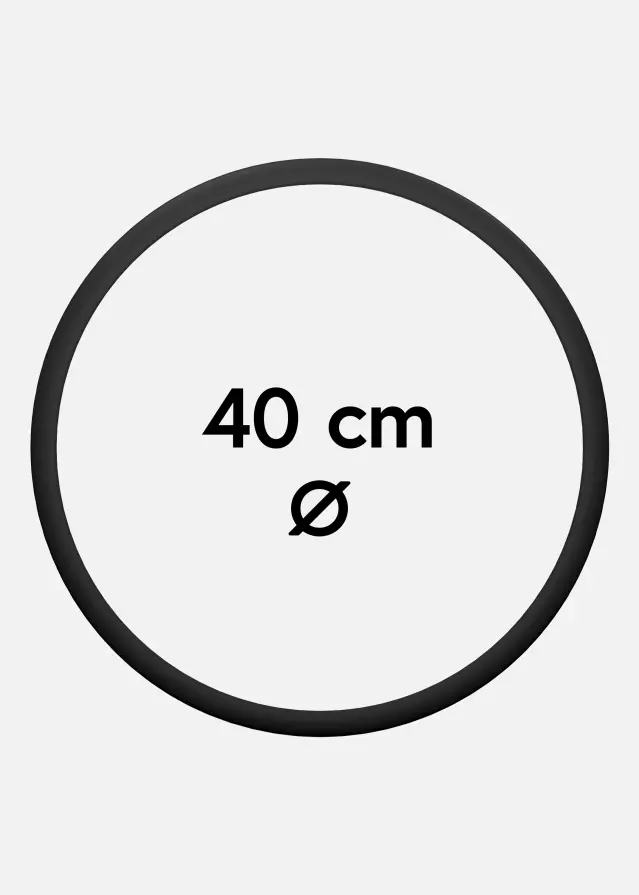 BGA Ronde Fotolijst Acrylglas Zwart 40 cm Ø