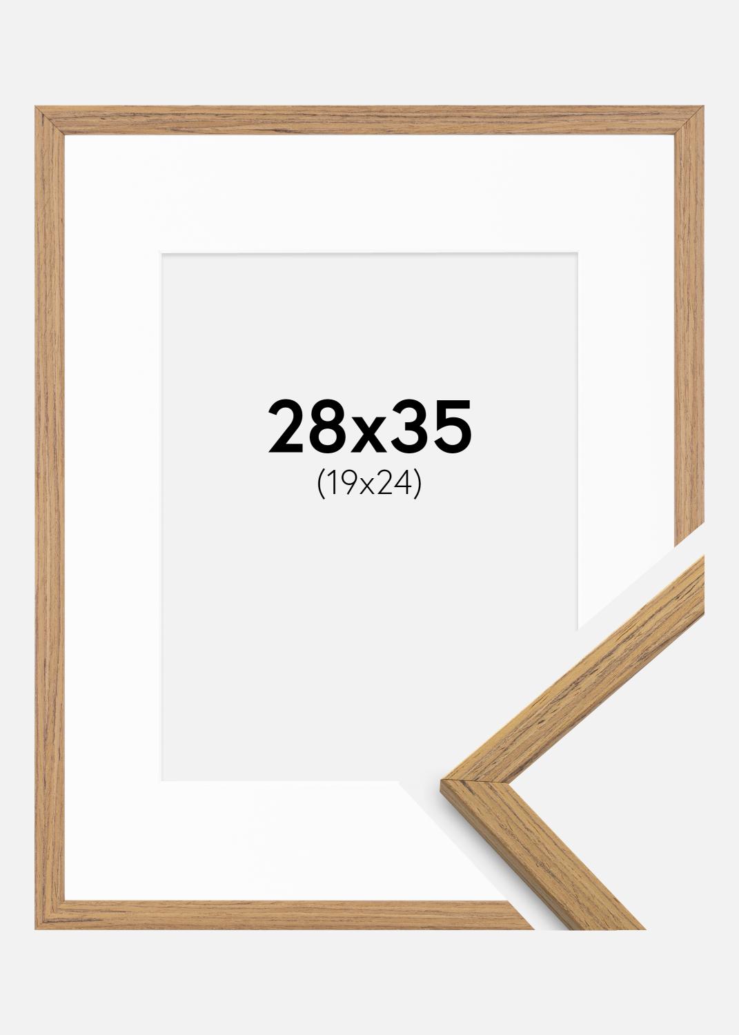 Product Image for Fotolijst Edsbyn Teak 28x35 cm - Passe-partout Wit 20x25 cm