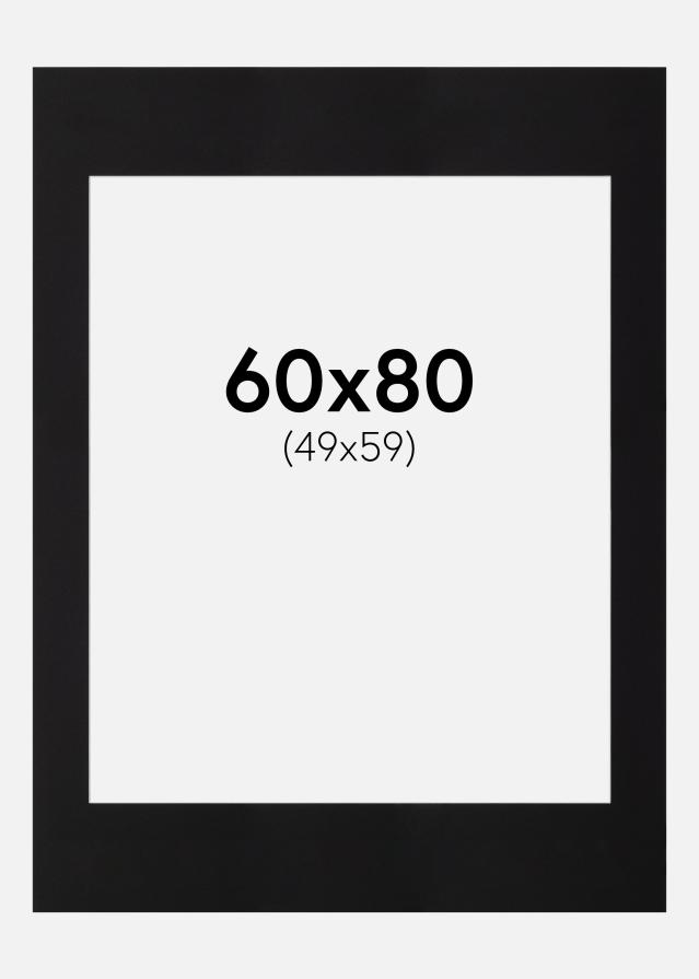 Artlink Passe-partout Zwart Standaard (Witte Kern) 60x80 cm (49x59)