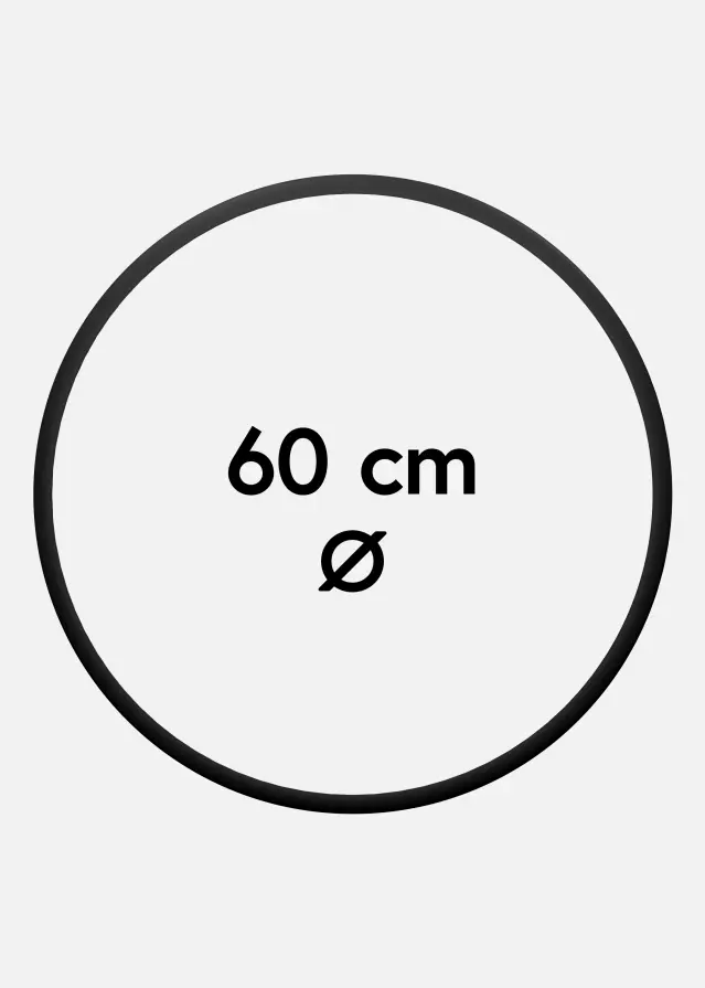 BGA Ronde Fotolijst Acrylglas Zwart 60 cm Ø