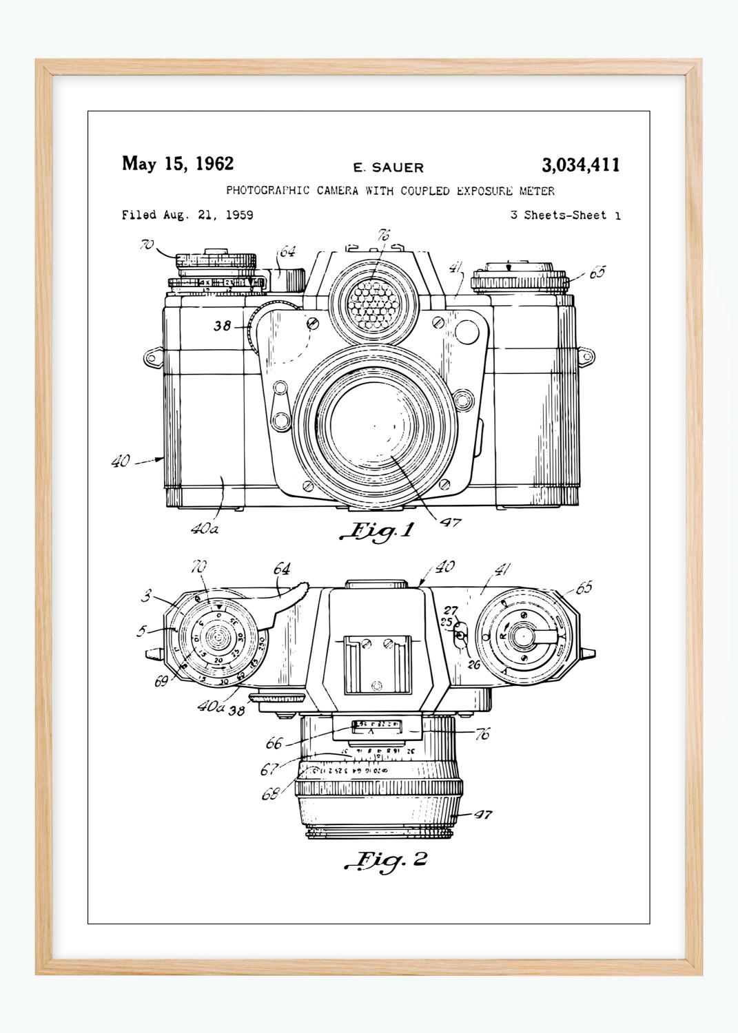 Product Image for Patenttekening - Camera I Poster (21x29,7 cm (A4))
