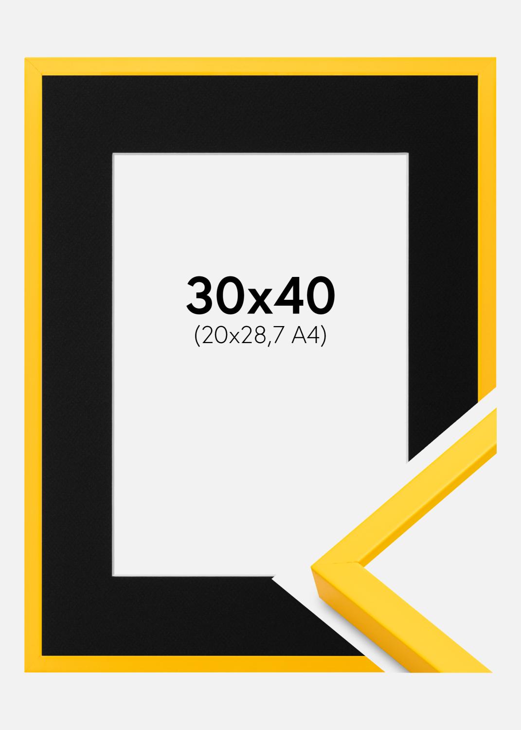 Product Image for Fotolijst E-Line Geel 30x40 cm - Passe-partout Zwart 21x29,7 cm (A4)