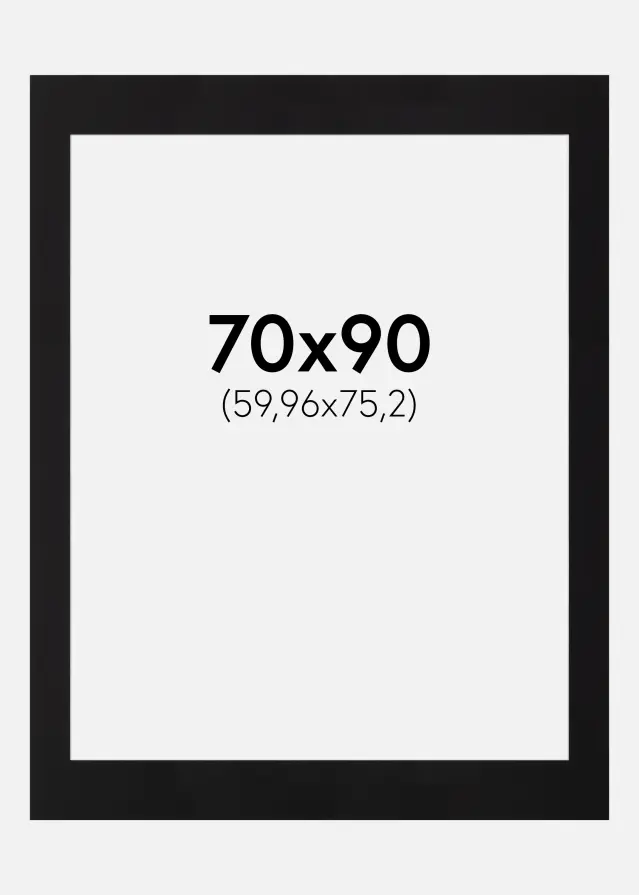 Artlink Passe-partout Zwart Standaard (Witte Kern) 70x90 cm (59,96x75,2)