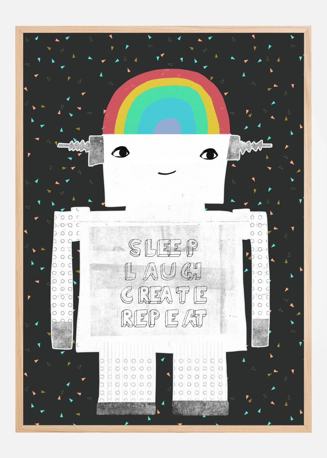 Product Image for Sleep Laugh Create Repeat Poster (30x40 cm)