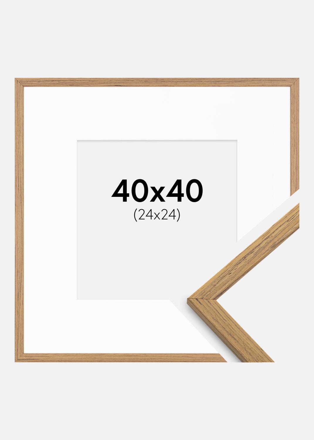 Product Image for Fotolijst Edsbyn Teak 40x40 cm - Passe-partout Wit 25x25 cm