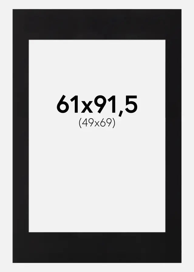 Galleri 1 Passe-partout Canson Zwart (Witte kern) 61x91,5 cm (49x69)