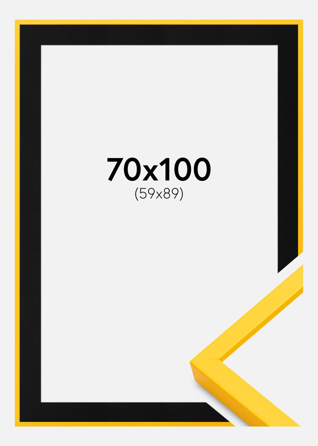 Product Image for Fotolijst E-Line Geel 70x100 cm - Passe-partout Zwart 60x90 cm