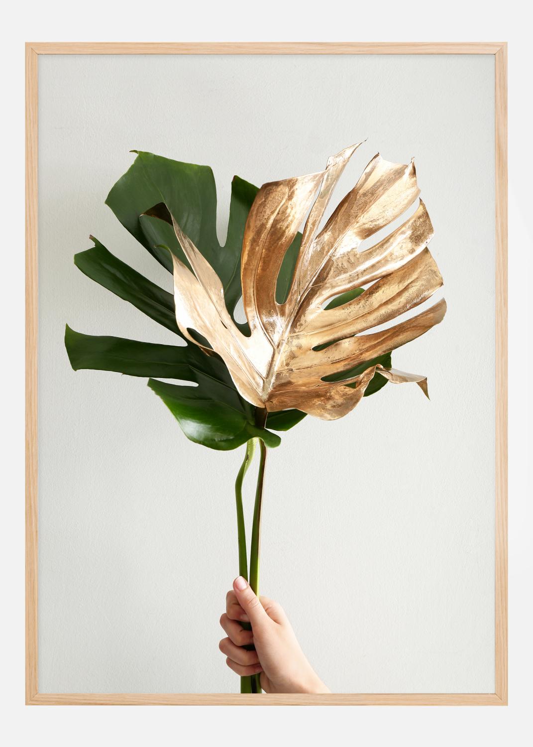 Product Image for Golden monstera Poster (21x29.7 cm (A4))