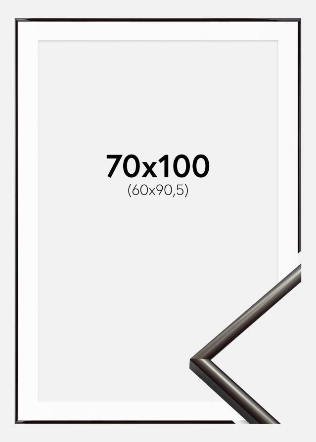 Ram med passepartou Fotolijst New Lifestyle Espresso Brown 70x100 cm - Passe-partout Wit 61x91,5 cm