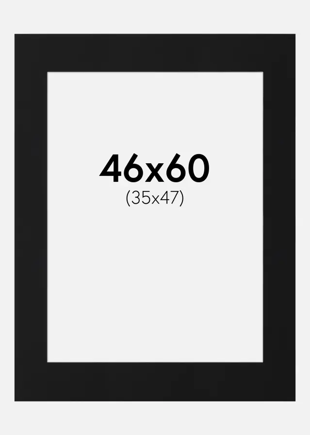 Artlink Passe-partout Zwart Standaard (Witte kern) 46x60 cm (35x47)