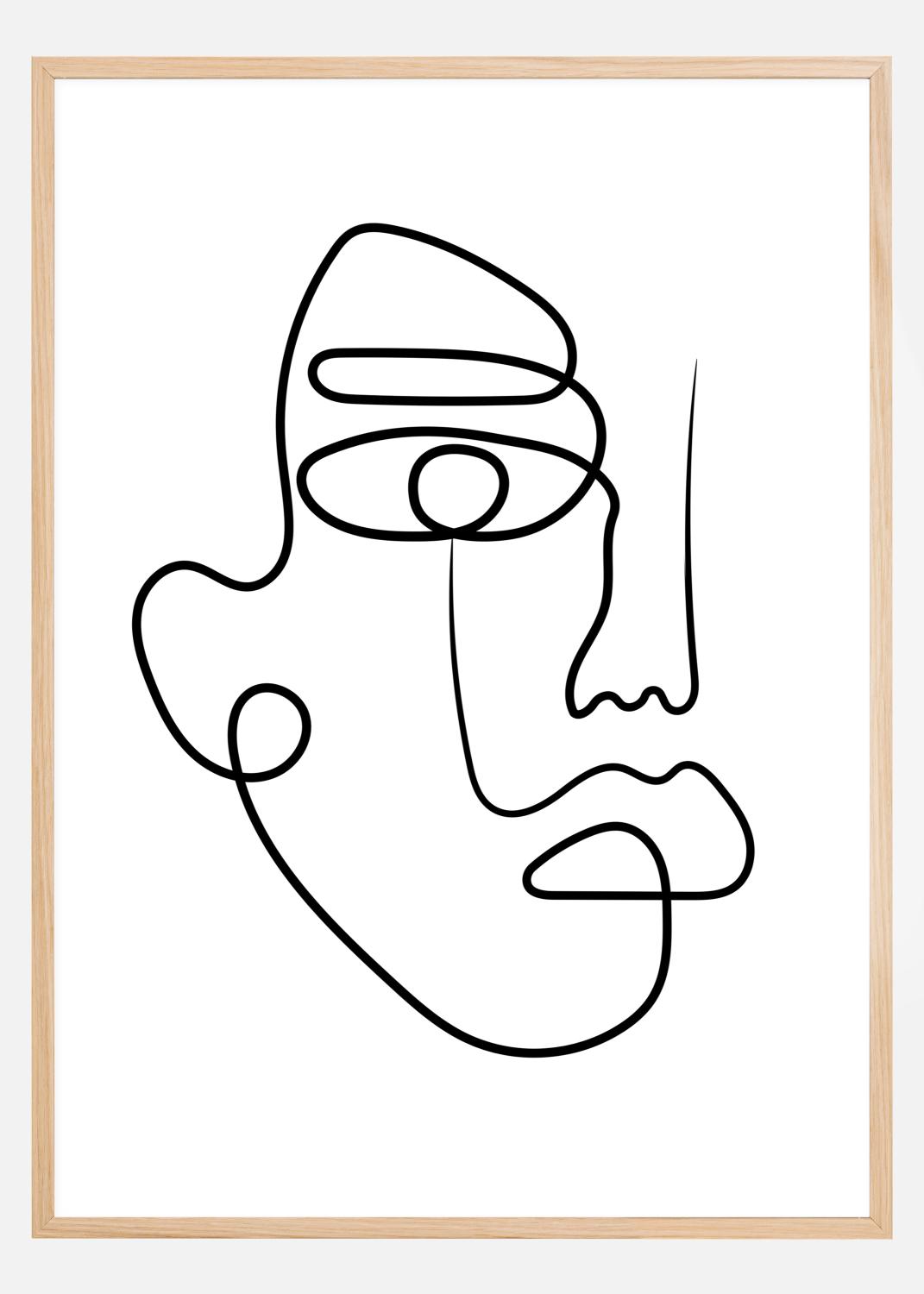Product Image for Face Line I Poster (21x29,7 cm (A4))
