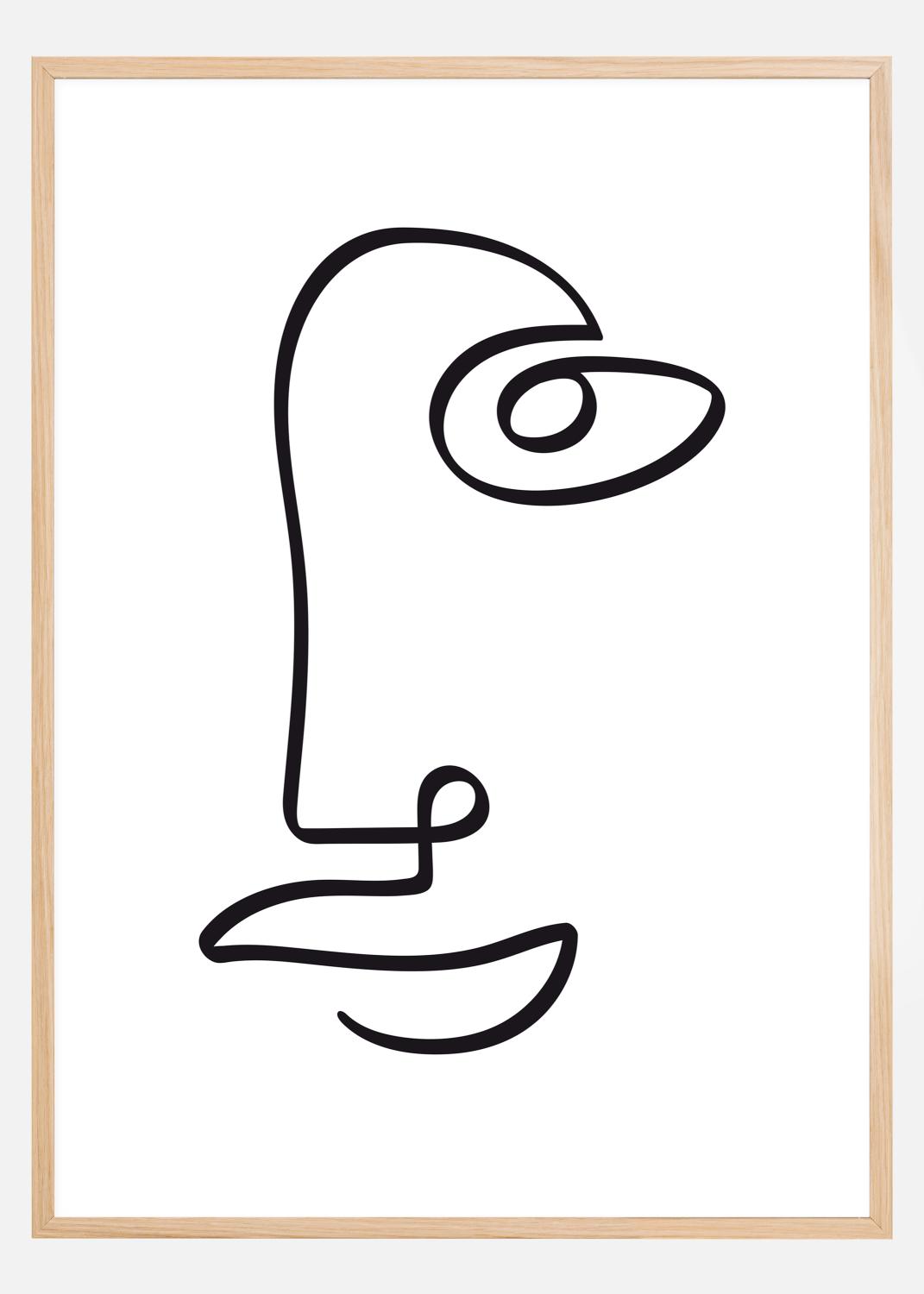 Product Image for Face Line II Poster (21x29,7 cm (A4))
