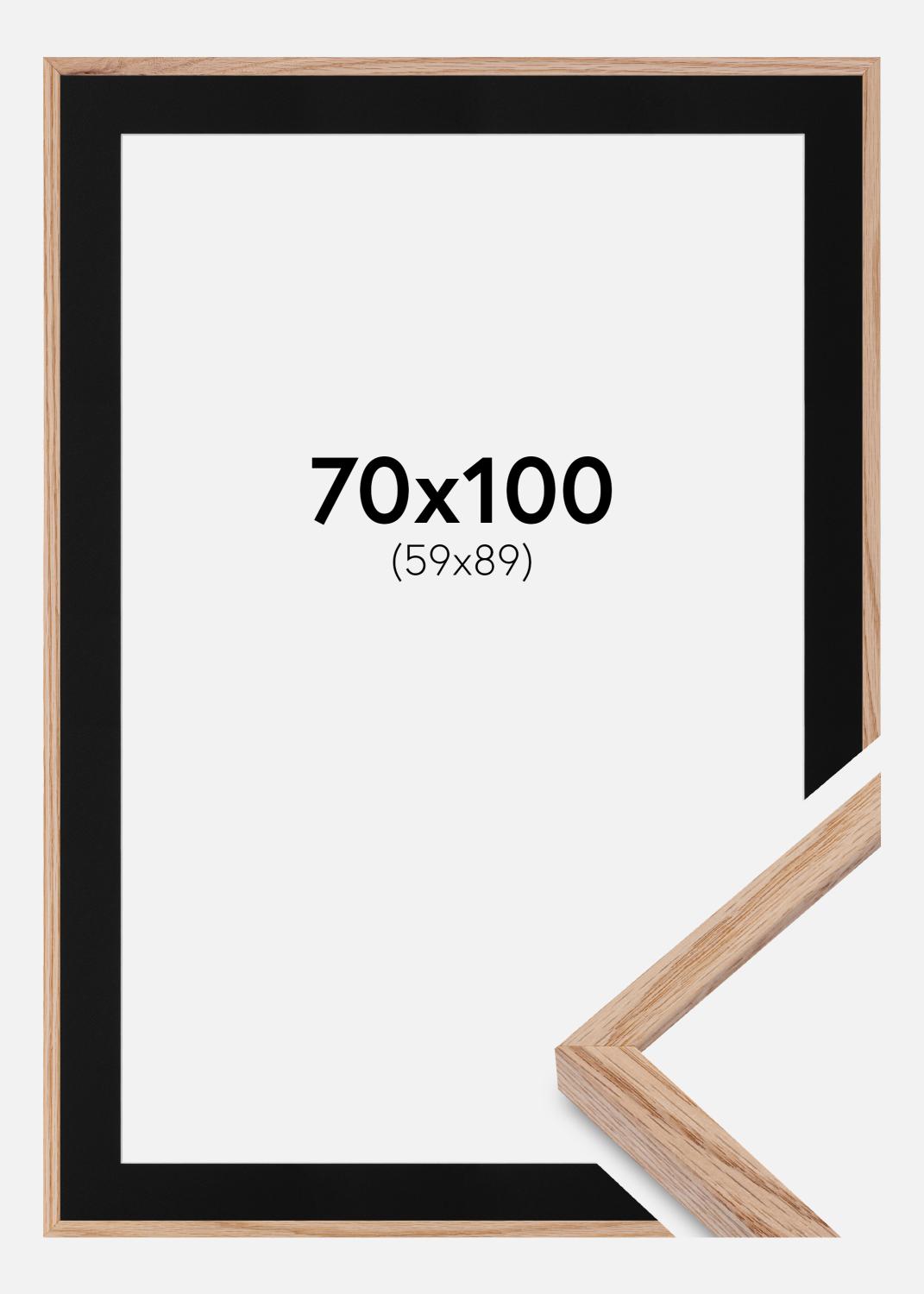 Product Image for Fotolijst E-Line Wide Eiken 70x100 cm - Passe-partout Zwart 60x90 cm
