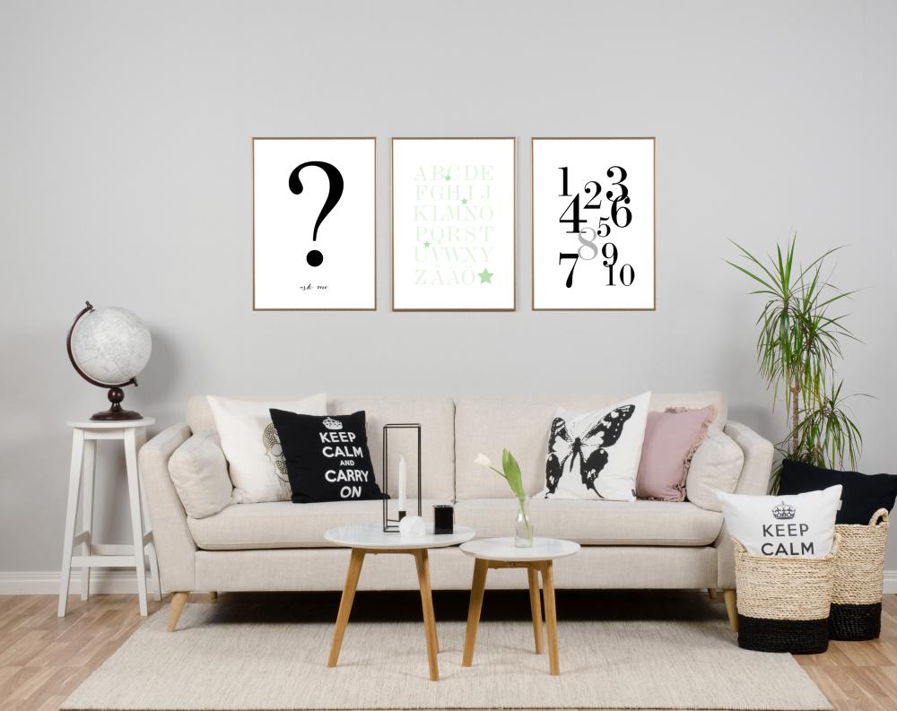 Bildverkstad 1-10 - Zwart/grijs Poster