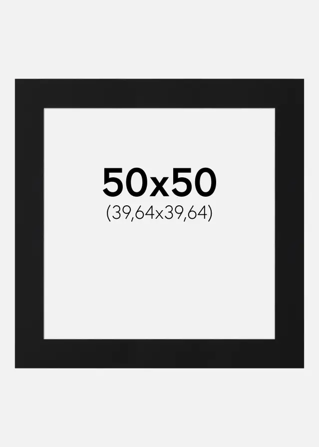 Artlink Passe-partout Zwart Standaard (Witte kern) 50x50 cm (39,64x39,64)