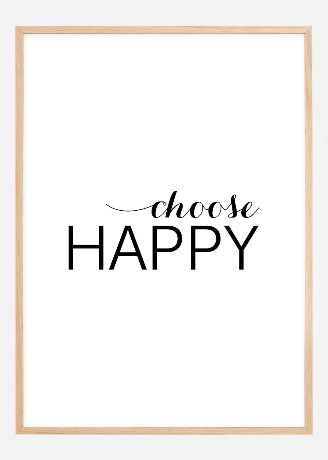 Product Image for Choose happy - Black Poster (30x40 cm)